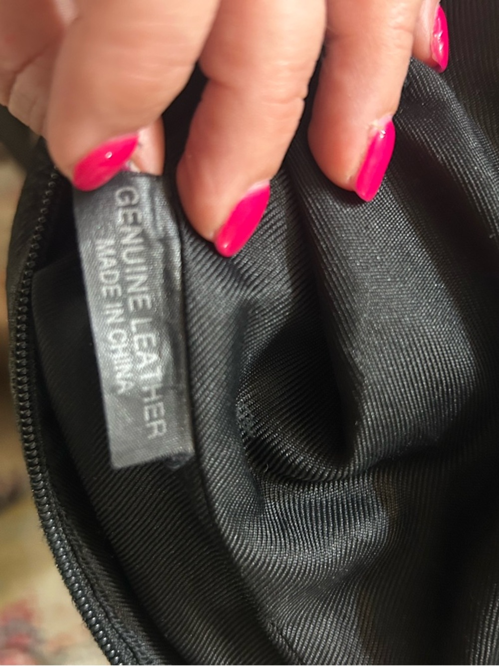 Fossil Black Leather Stud-Trim Hobo Bag - Picture 6 of 6